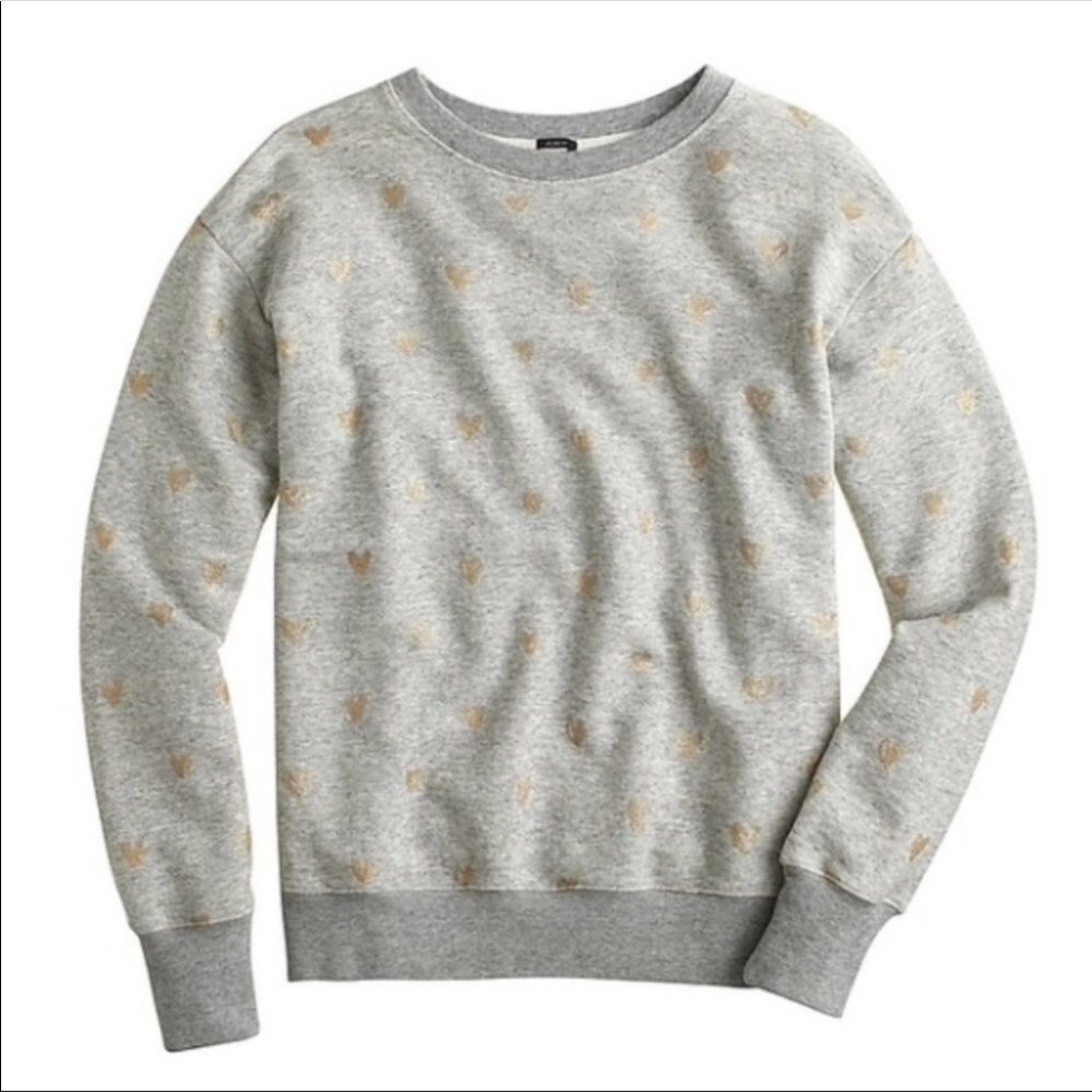 J.Crew Heart Print Sweater